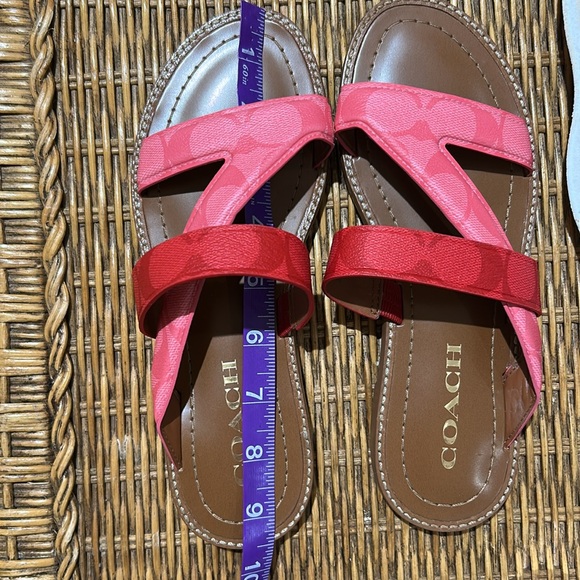COACH Pink Harlan Slip On Sandals SIZE 6 - Picture 8 of 9